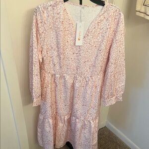 Petallush pink floral cute dress! Never worn with tags! Lightweight!